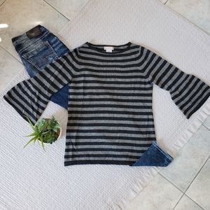 Cashmere + Merino Wool 3/4 Bell Sleeve Sweater